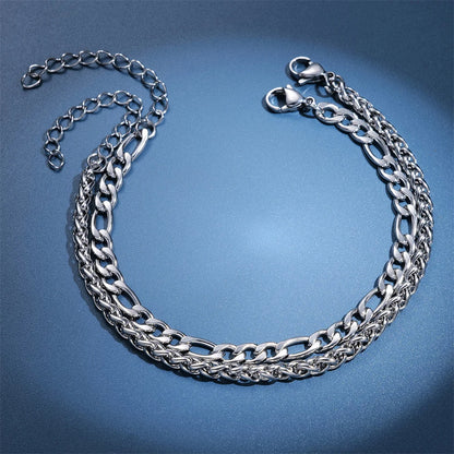 2 stainless steel bracelets for men